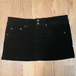 Black Corduroy Skirt